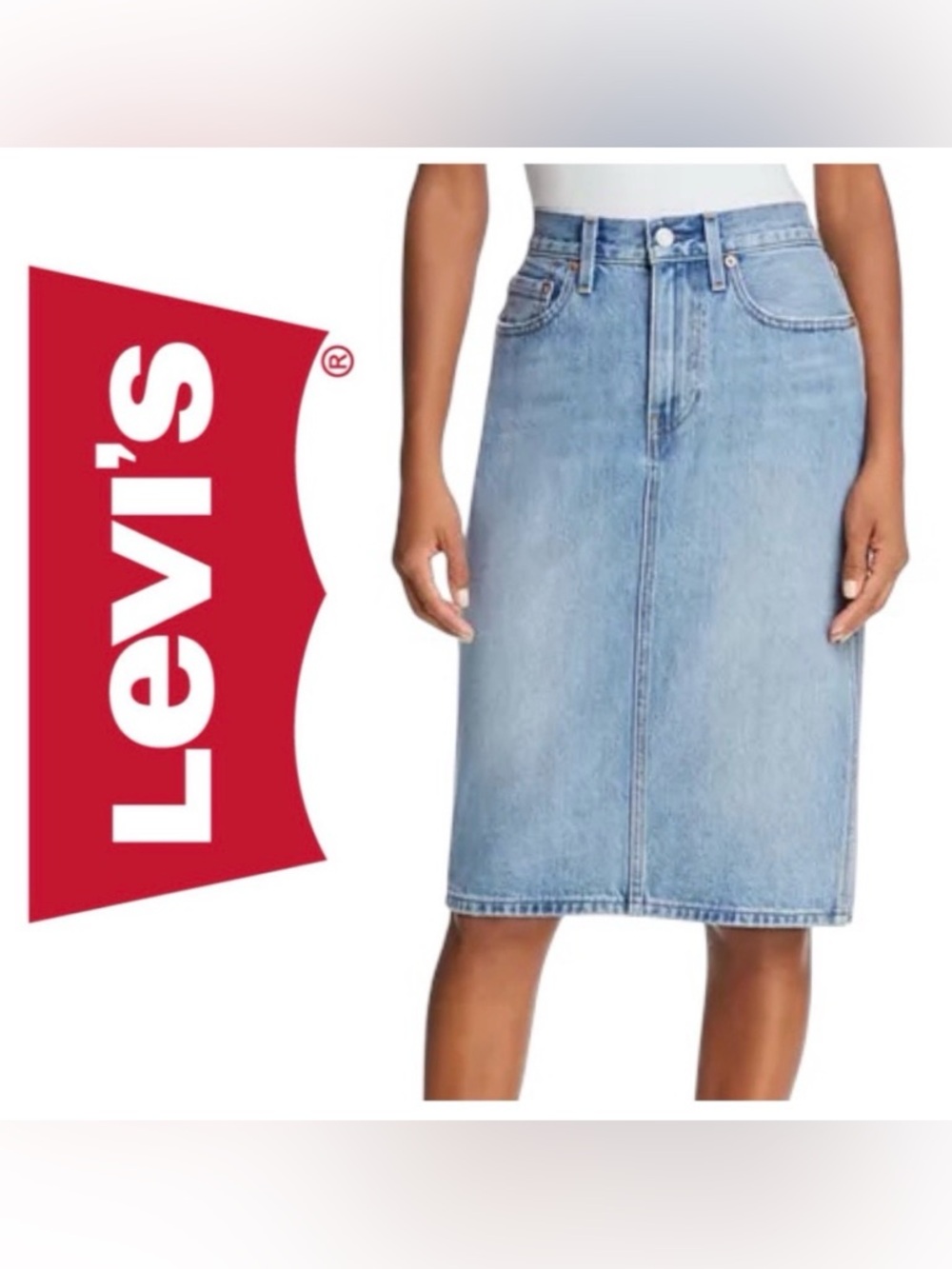 Levi's Light Blue Jean skirt knee length